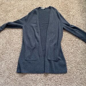 Madewell Gray Cardigan Sweater V-Neck Knit